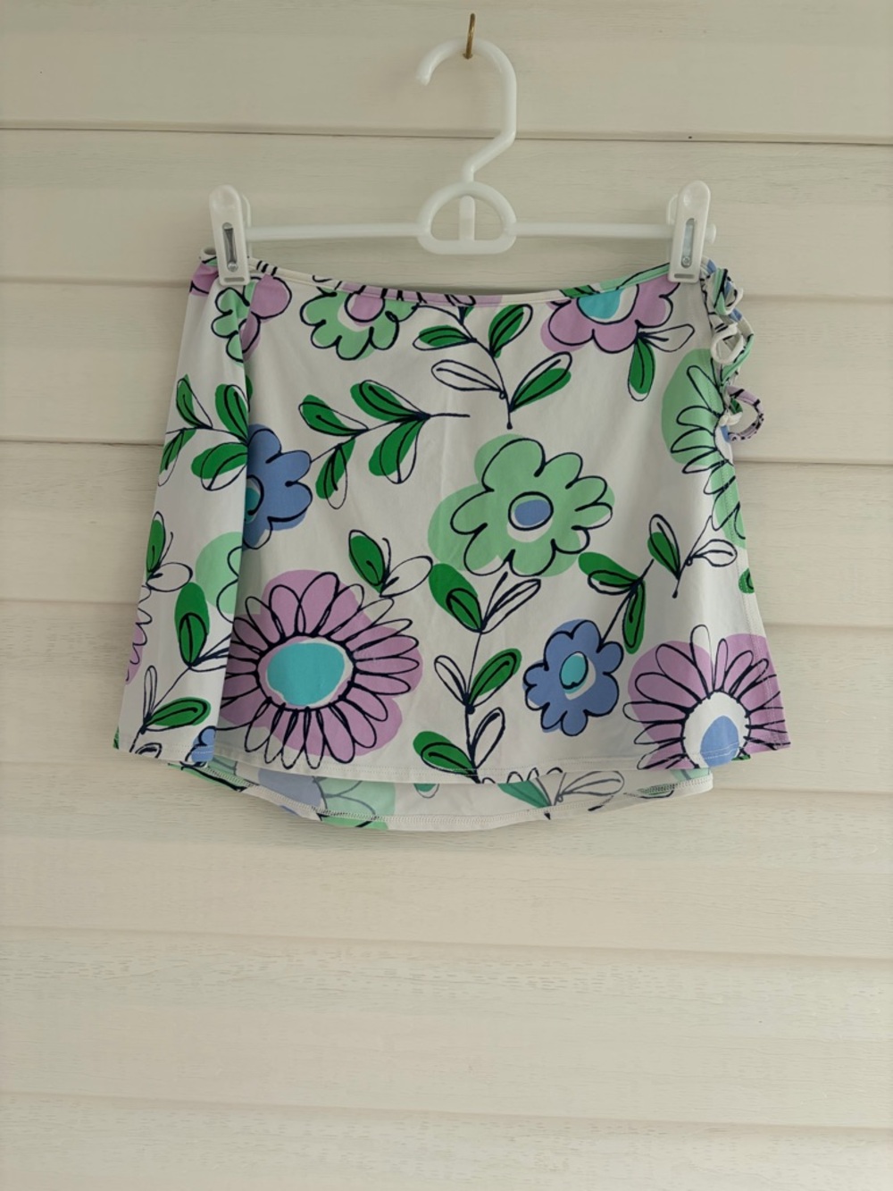 La Blanca Floral Swim Cover Up Skirt Resort Vacation Beachwear